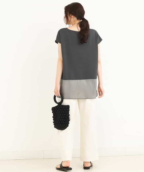 a.v.v(アーヴェヴェ)の「デニムワイドパンツ(デニムパンツ・レディース・アイボリー/ネイビー・42/40/34/38/36)」の19枚目の写真