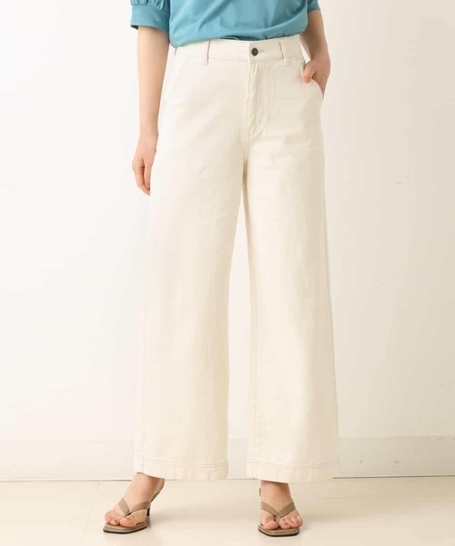 a.v.v(アーヴェヴェ)の「デニムワイドパンツ(デニムパンツ・レディース・アイボリー/ネイビー・42/40/34/38/36)」の18枚目の写真