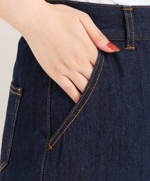 a.v.v(アーヴェヴェ)の「デニムワイドパンツ(デニムパンツ・レディース・アイボリー/ネイビー・42/40/34/38/36)」の12枚目の写真