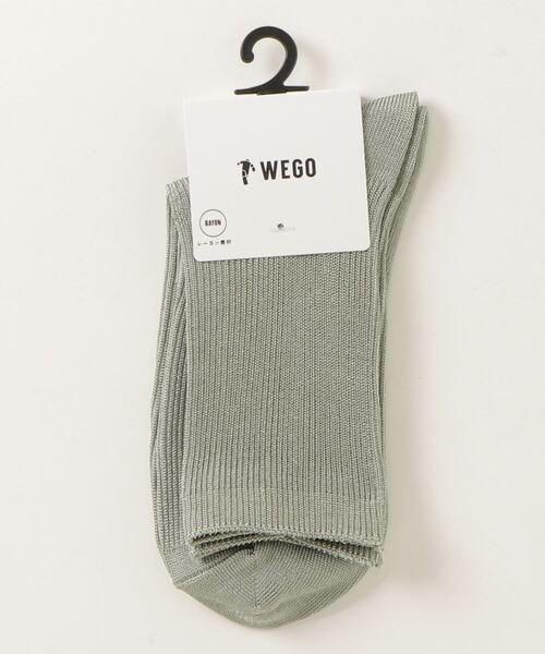 WEGO（ウィゴー）の「WEGO/レーヨンリブソックス（ソックス/靴下・レディース・ホワイト/ブルー/グリーン/ブラック/ライトベージュ・23-25cm）」の5枚目の写真