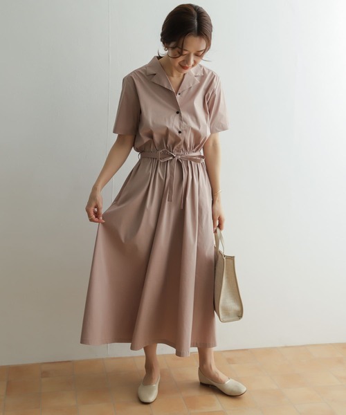 URBAN RESEARCH DOORS（アーバンリサーチドアーズ）の「【WEB限定】オープンカラーコットンシャツワンピース（シャツワンピース・レディース・ネイビー/ピンク系その他・ONE）」の21枚目の写真