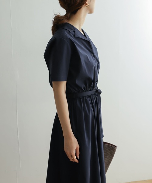 URBAN RESEARCH DOORS（アーバンリサーチドアーズ）の「【WEB限定】オープンカラーコットンシャツワンピース（シャツワンピース・レディース・ネイビー/ピンク系その他・ONE）」の14枚目の写真