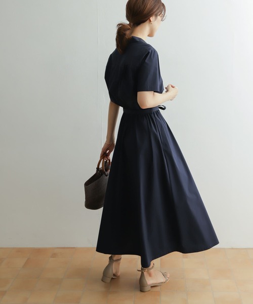 URBAN RESEARCH DOORS（アーバンリサーチドアーズ）の「【WEB限定】オープンカラーコットンシャツワンピース（シャツワンピース・レディース・ネイビー/ピンク系その他・ONE）」の22枚目の写真