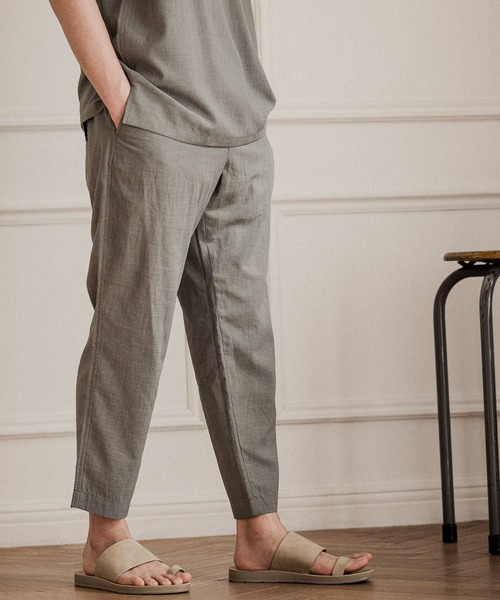 GLOBAL WORK(グローバルワーク)の「爽快リネンミックスパンツ/935401(その他パンツ・メンズ・ライトグレー/カーキ/その他/ダークブラウン/チャコールグレー・SMALL/MEDIUM/LARGE/X-LARGE)」の4枚目の写真