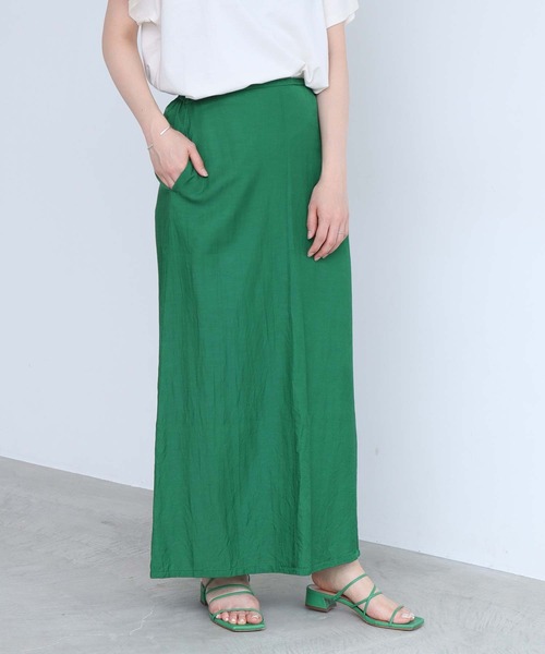 nitca（ニトカ）の「_CU/C/LIラチネ　マーメードスカート（スカート・レディース・グリーン/キナリ/サックスブルー/ネイビー/インディゴブルー/パープル・FREE）」の11枚目の写真