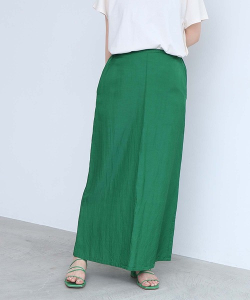 nitca（ニトカ）の「_CU/C/LIラチネ　マーメードスカート（スカート・レディース・グリーン/キナリ/サックスブルー/ネイビー/インディゴブルー/パープル・FREE）」の12枚目の写真