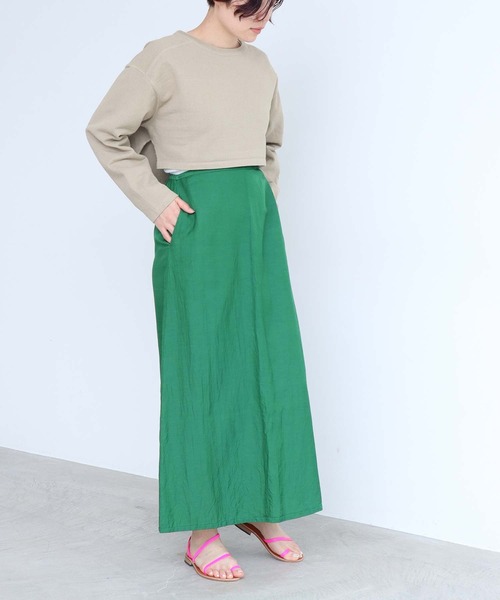 nitca（ニトカ）の「_CU/C/LIラチネ　マーメードスカート（スカート・レディース・グリーン/キナリ/サックスブルー/ネイビー/インディゴブルー/パープル・FREE）」の18枚目の写真