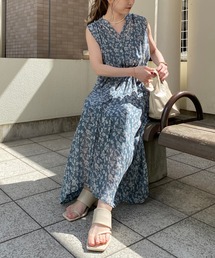 CAPRICIEUX LE'MAGE | フラワーギャザーノースリワンピース(ワンピース)