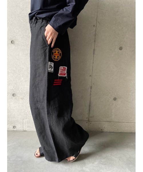 BEARDSLEY（ビアズリー）の「ヴィンテージワッペンバギーパンツ（その他パンツ・レディース・ホワイト/ブラック・FREE）」の9枚目の写真