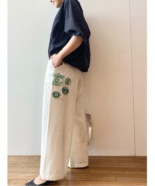 BEARDSLEY（ビアズリー）の「ヴィンテージワッペンバギーパンツ（その他パンツ・レディース・ホワイト/ブラック・FREE）」の14枚目の写真