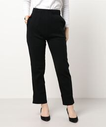 リブスリムストレートパンツ
