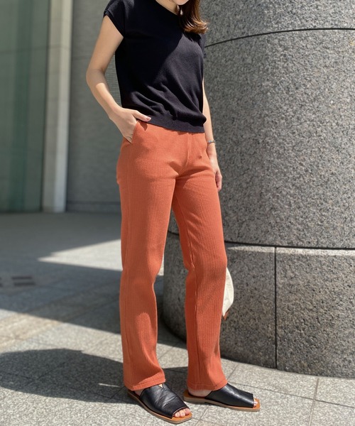KOBE LETTUCE(コウベレタス)の「リブスリムストレートパンツ(その他パンツ・レディース・チャコール/ブラック/オレンジ/ベージュ・2/1)」の15枚目の写真