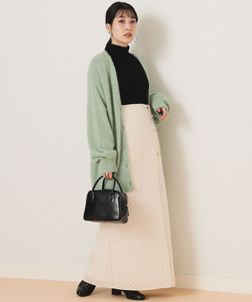 Ray BEAMS（レイビームス）の「Ray BEAMS / 14G リブタートル ニット（ニット/セーター・レディース・ブラック/オフホワイト/パープル系その他2/イエロー系その他5・ONE SIZE）」の21枚目の写真