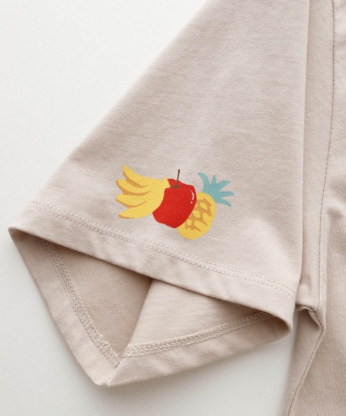 timecapsule（タイムカプセル）の「【timecapsule】「Oishi Gyunyu Nomitai」牛乳フルーツプリント半袖ビッグTシャツ（Tシャツ/カットソー・レディース・ホワイト/モカ/ベージュ系その他/ライトベージュ・FREE）」の21枚目の写真