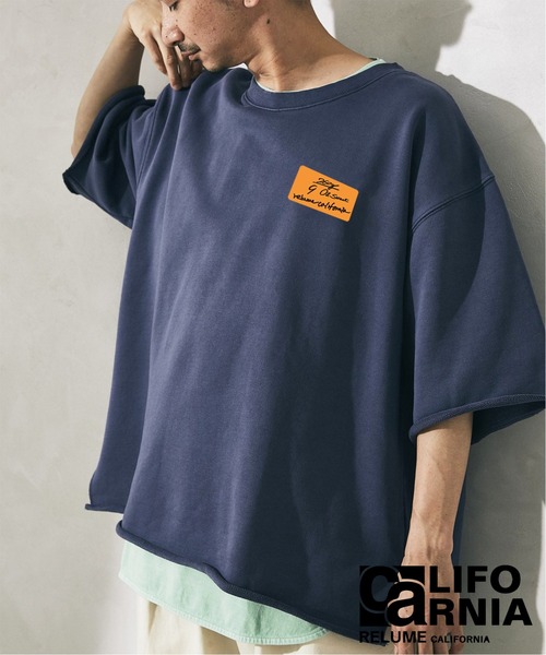 JOURNAL STANDARD relume（ジャーナルスタンダード　レリューム）の「CALIFORNIA プルオーバー ライトスウェット S/S[無地T/オーバーサイズ][ユニセックス対応]（Tシャツ/カットソー・メンズ・グレー/ベージュ/レッド/グリーン/ブラック・M/L）」の7枚目の写真