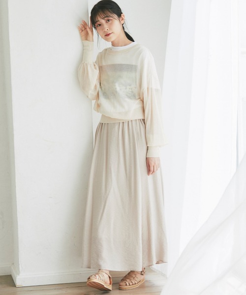 and R（アンドアール）の「シアークルーネックトップス（ニット/セーター・レディース・ラベンダー/アイボリー/ブラック・FREE）」の20枚目の写真