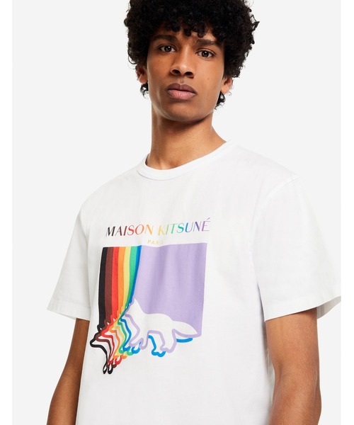 Maison Kitsune（メゾンキツネ）の「FOX FLAG CLASSIC TEE-SHIRT（Tシャツ/カットソー・メンズ・ホワイト・S/M/L/XL/XXS）」の5枚目の写真
