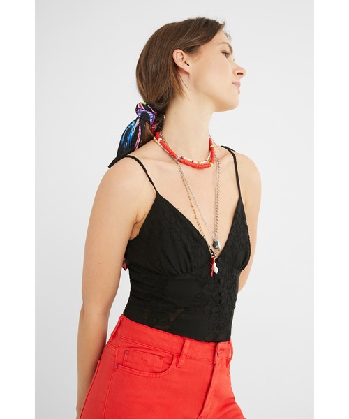 Desigual(デシグアル)の「刺繍 ストラップボディスーツ(その他トップス・レディース・ブラック・2L/S/M/L)」の3枚目の写真