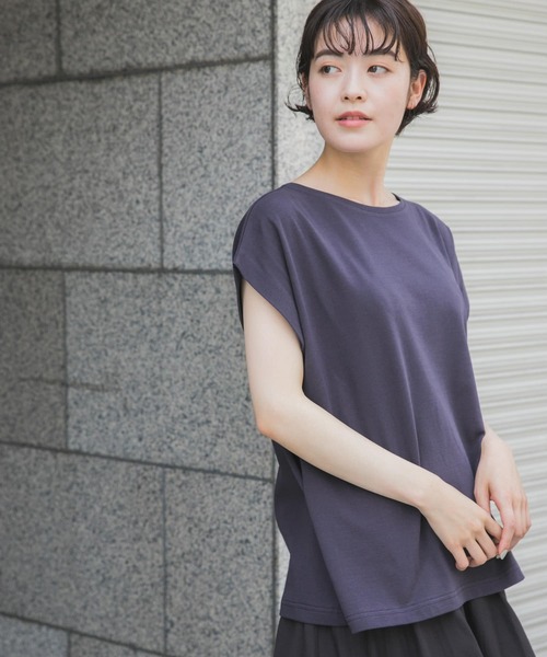 ③スカート140水色・ノースリーブ　ライトグレー150 ・Tシャツネイビー150 累計1万枚販売/接触冷感/ジメジメ対策】[140-150]袖シアー