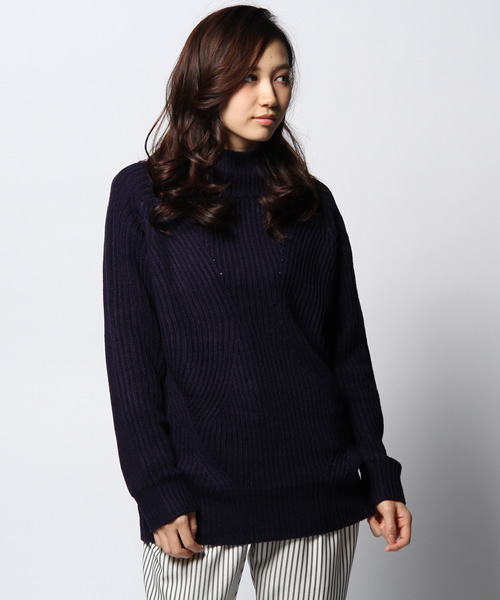 ROSE BUD（ローズバッド）の「【CLASSY掲載】【ELLE掲載】【Gina掲載】LK-14273 TURTLE/N L/S P/O（ニット/セーター・レディース・アイボリー/ネイビー/レッド・ONE SIZE）」の12枚目の写真