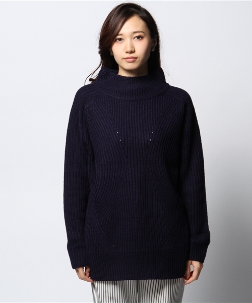ROSE BUD（ローズバッド）の「【CLASSY掲載】【ELLE掲載】【Gina掲載】LK-14273 TURTLE/N L/S P/O（ニット/セーター・レディース・アイボリー/ネイビー/レッド・ONE SIZE）」の10枚目の写真