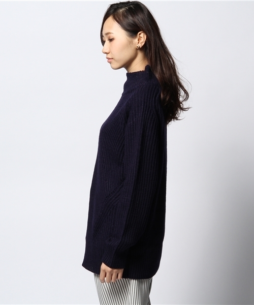 ROSE BUD（ローズバッド）の「【CLASSY掲載】【ELLE掲載】【Gina掲載】LK-14273 TURTLE/N L/S P/O（ニット/セーター・レディース・アイボリー/ネイビー/レッド・ONE SIZE）」の9枚目の写真