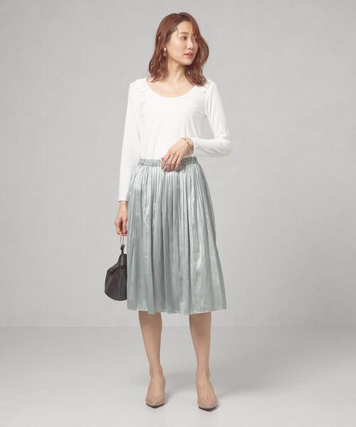 closet story(クローゼットストーリー)の「<closet story(クローゼットストーリー)>バックレース インナー カットソー(Tシャツ/カットソー・レディース・ホワイト/ブラック・FREE)」の9枚目の写真