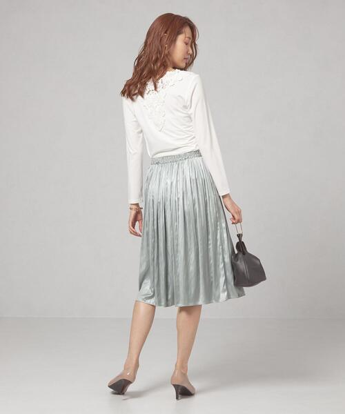 closet story(クローゼットストーリー)の「<closet story(クローゼットストーリー)>バックレース インナー カットソー(Tシャツ/カットソー・レディース・ホワイト/ブラック・FREE)」の10枚目の写真