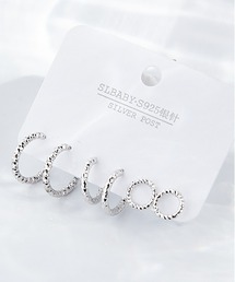 ポスト925シルバ-＊ピアス 3点セット