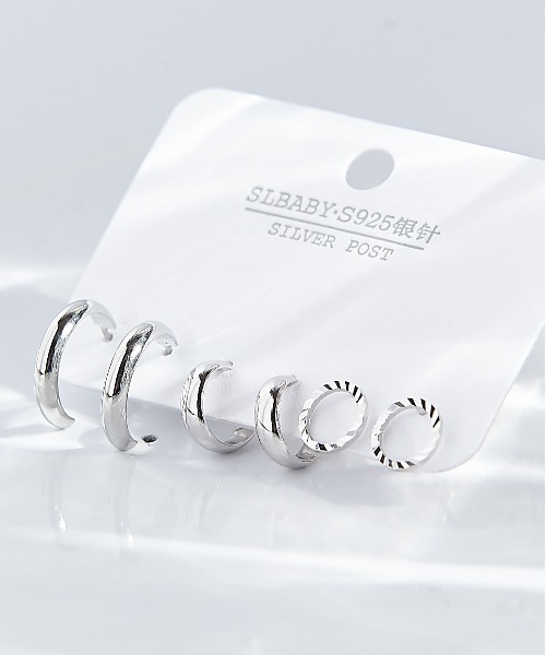 clarity blanc(クラリティーブラン)の「ポスト925シルバ-*ピアス 3点セット(ピアス(両耳用)・レディース・C/L/T/その他1/H/P/X/その他2/I/Q/Y/B/K/S/F/N/V/G/O/W/A/J/R/E/M/U/Z・FREE)」の7枚目の写真