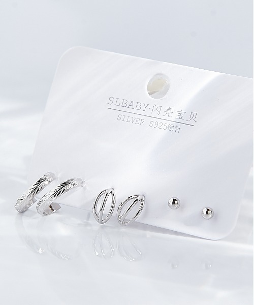 clarity blanc(クラリティーブラン)の「ポスト925シルバ-*ピアス 3点セット(ピアス(両耳用)・レディース・C/L/T/その他1/H/P/X/その他2/I/Q/Y/B/K/S/F/N/V/G/O/W/A/J/R/E/M/U/Z・FREE)」の9枚目の写真