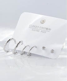 ポスト925シルバ-*ピアス 3点セット