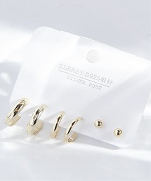 ポスト925シルバ-*ピアス 3点セット
