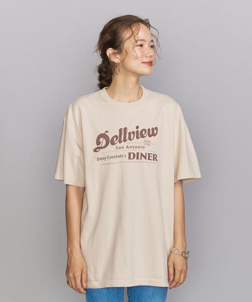 GOOD ROCK SPEED（グッドロックスピード）の「【別注】＜GOOD ROCK SPEED＞ロゴプリントTシャツ 2（Tシャツ/カットソー・レディース・ホワイト/ベージュ/ダークグリーン・FREE）」の4枚目の写真