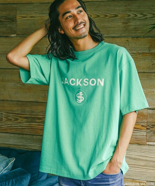 JACKSON MATISSE(ジャクソンマティス)の「【JACKSON MATISSE(ジャクソンマティス)×BAYFLOW】プリントTEE(Tシャツ/カットソー・メンズ・ホワイト/ベージュ/レッド/ブルー/ライトグリーン/チャコール・MEDIUM/LARGE)」の5枚目の写真