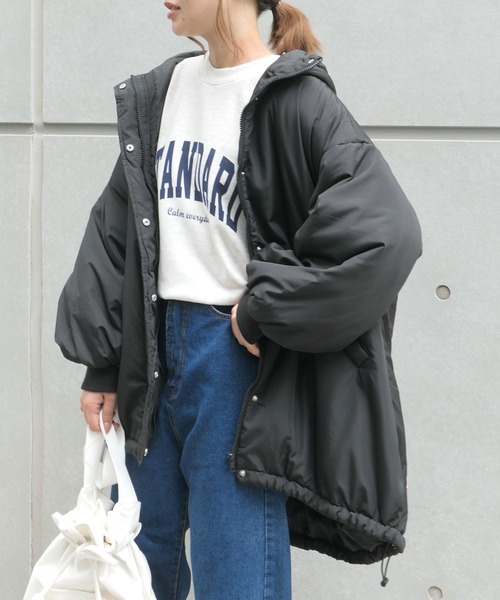 CORNERS(コーナーズ)の「中綿シャーリングモンスターパーカー(ダウンジャケット/コート・レディース・ベージュ/アイボリー/ブラック/カーキ・L/M)」の19枚目の写真