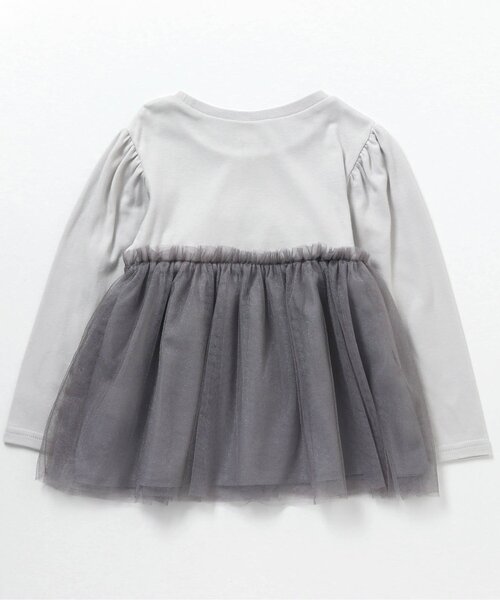 apres les cours(アプレレクール)の「お花モチーフ付きチュールTシャツ(Tシャツ/カットソー・キッズ・ピンク/ベージュ/グレー・130/120/80/140/100/90/110)」の11枚目の写真