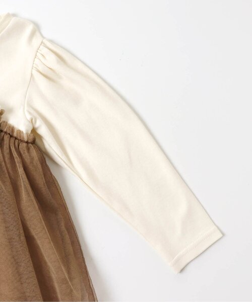 apres les cours(アプレレクール)の「お花モチーフ付きチュールTシャツ(Tシャツ/カットソー・キッズ・ピンク/ベージュ/グレー・130/120/80/140/100/90/110)」の15枚目の写真