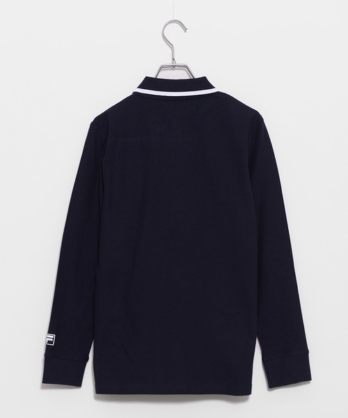 FILA（フィラ）の「FILA/フィラ WEB限定 ワンポイント ロゴ刺繍 綿100% 衿ライン ボタンダウン 長袖 ポロシャツ（ポロシャツ・レディース・ホワイト/ブラック/ネイビー/ダークグリーン・M/L/LL）」の11枚目の写真