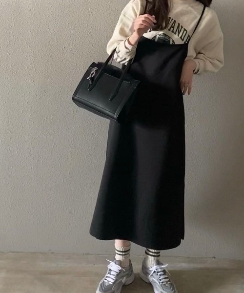 DuKKah（デュカ）の「Dukkah/【低身長向け】スリットキャミワンピース（ワンピース・レディース・マスタード/ブラック/アニマル・XS）」の15枚目の写真