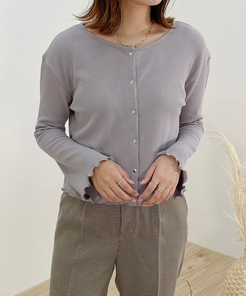 apres jour clair（アプレジュールクレア）の「【apres jour clair】2wayワッフルカーデ【ZOZOTOWN限定アイテム】（Tシャツ/カットソー・レディース・ライトグレー/ベージュ/アイボリー/ミント・X-LARGE/フリー）」の17枚目の写真