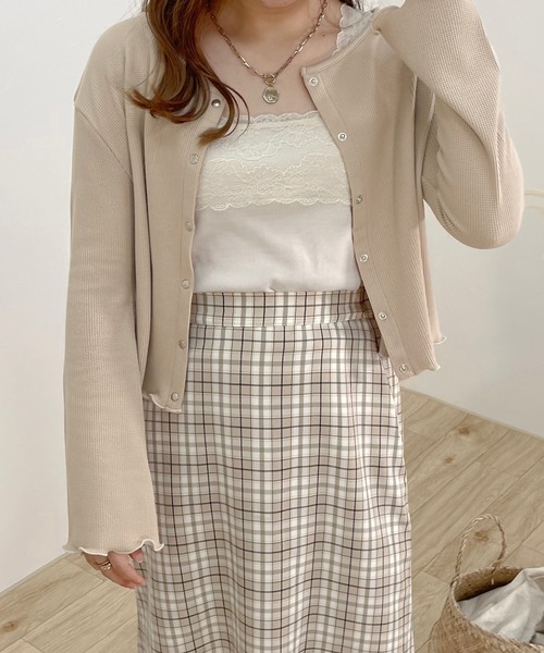 apres jour clair（アプレジュールクレア）の「【apres jour clair】2wayワッフルカーデ【ZOZOTOWN限定アイテム】（Tシャツ/カットソー・レディース・ライトグレー/ベージュ/アイボリー/ミント・X-LARGE/フリー）」の18枚目の写真