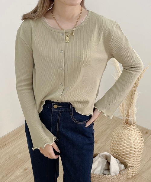 apres jour clair（アプレジュールクレア）の「【apres jour clair】2wayワッフルカーデ【ZOZOTOWN限定アイテム】（Tシャツ/カットソー・レディース・ライトグレー/ベージュ/アイボリー/ミント・X-LARGE/フリー）」の19枚目の写真