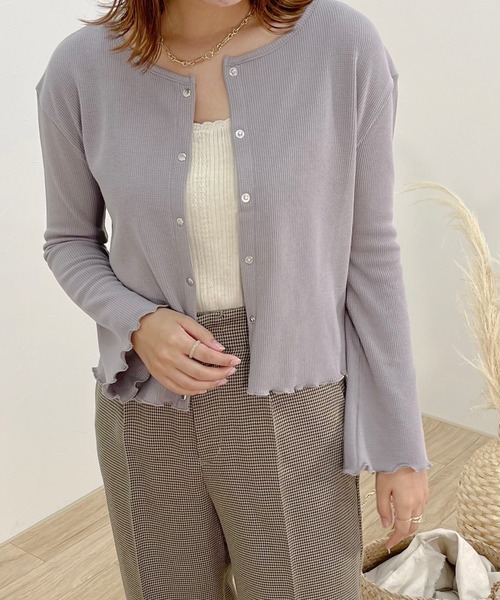 apres jour clair（アプレジュールクレア）の「【apres jour clair】2wayワッフルカーデ【ZOZOTOWN限定アイテム】（Tシャツ/カットソー・レディース・ライトグレー/ベージュ/アイボリー/ミント・X-LARGE/フリー）」の21枚目の写真