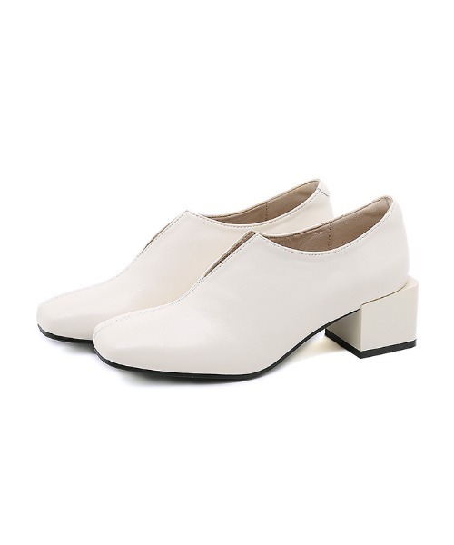 Futier land（フューティアランド）の「Vカットスクエアブーティー（ブーツ・レディース・アイボリー/ブラック/モカ・36/37/38/39/40）」の17枚目の写真