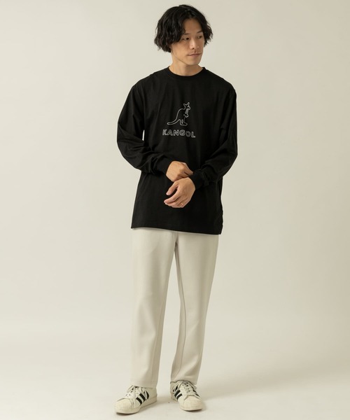 ITEMS URBANRESEARCH（アイテムズ アーバンリサーチ）の「KANGOL　ロゴプリント長袖Tシャツ B（Tシャツ/カットソー・メンズ・ブラック/ホワイト/パープル・LARGE/SMALL/MEDIUM）」の7枚目の写真