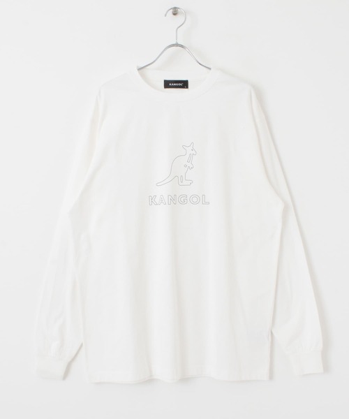 ITEMS URBANRESEARCH（アイテムズ アーバンリサーチ）の「KANGOL　ロゴプリント長袖Tシャツ B（Tシャツ/カットソー・メンズ・ブラック/ホワイト/パープル・LARGE/SMALL/MEDIUM）」の6枚目の写真