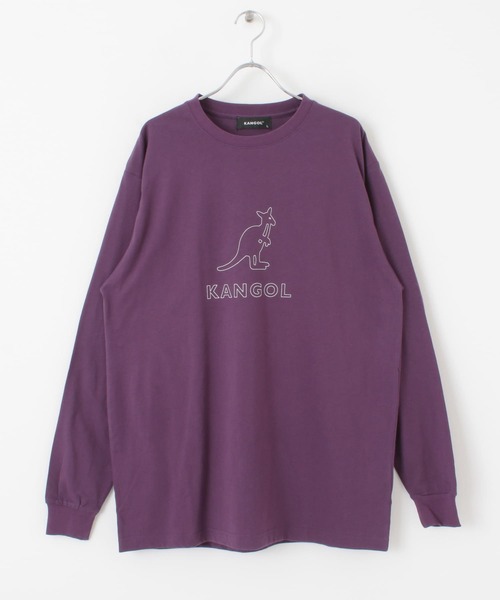 ITEMS URBANRESEARCH（アイテムズ アーバンリサーチ）の「KANGOL　ロゴプリント長袖Tシャツ B（Tシャツ/カットソー・メンズ・ブラック/ホワイト/パープル・LARGE/SMALL/MEDIUM）」の14枚目の写真