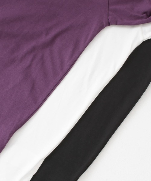 ITEMS URBANRESEARCH（アイテムズ アーバンリサーチ）の「KANGOL　ロゴプリント長袖Tシャツ B（Tシャツ/カットソー・メンズ・ブラック/ホワイト/パープル・LARGE/SMALL/MEDIUM）」の8枚目の写真