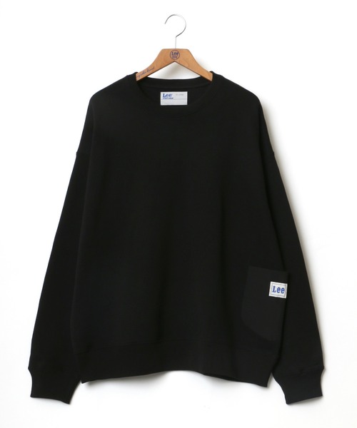 Lee(リー)の「Lee/リー ビッグシルエット サイドポケット スウェット トレーナー(スウェット・メンズ・グレー/ブラック/ベージュ・S/M/L/XL)」の1枚目の写真
